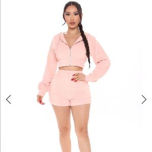 Pink Short/Sweater set Fashion Nova